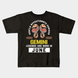 Zodiac Gemini: Born In June Kids T-Shirt